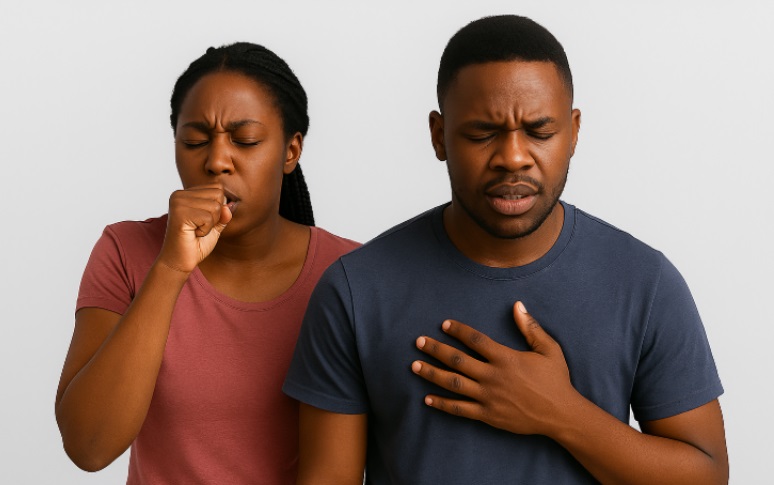 African couple with apparent chest problems