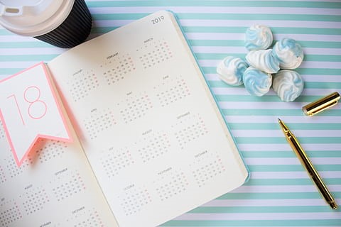 Calendar for tracking menstrual cycle