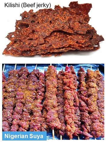 Examples of African processed red meat