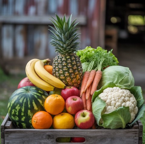 ruits and vegetables for a glowing skin