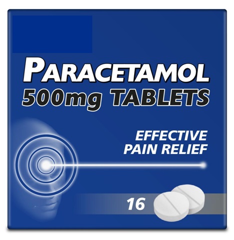 Image of a pack of paracetamol tablets