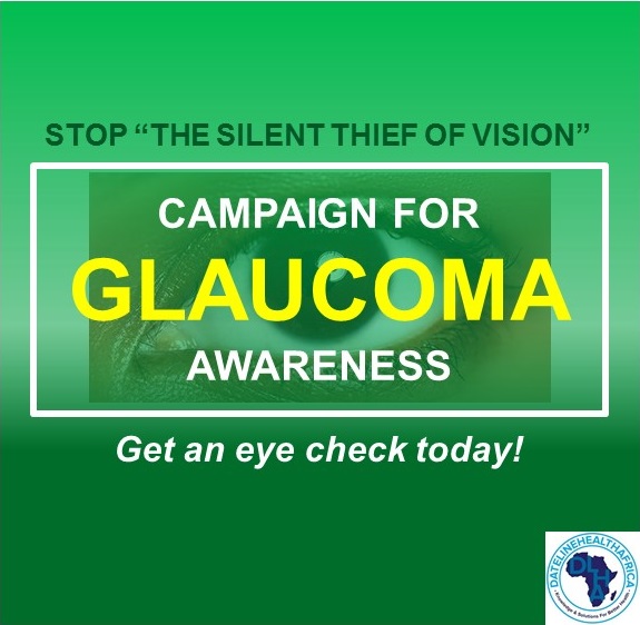 Glaucoma awareness campaign banner.