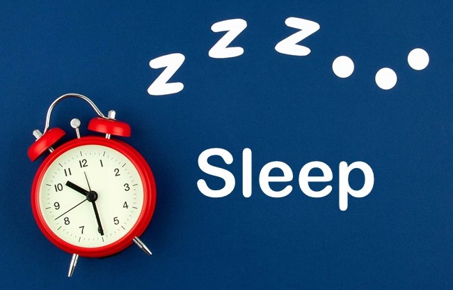 Image of clock with side label saying Z Z Z sleep.