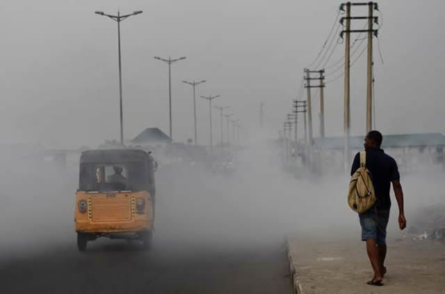 Smog in a Nigerian city