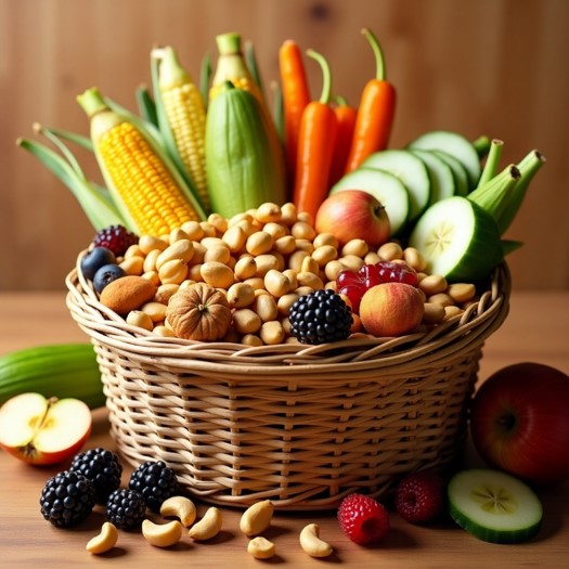 A healthy snack basket