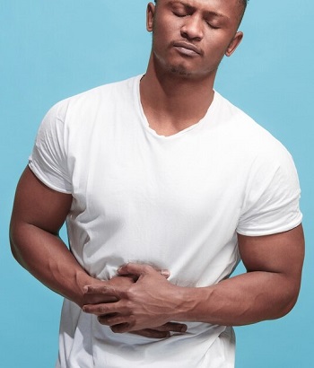 A young black man with abdominal cramp