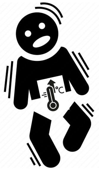 Cartoon iluustration febrile convulsion